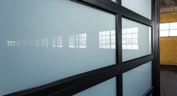 Contemporary-garage-door-with-glass Contemporary garage door with glass