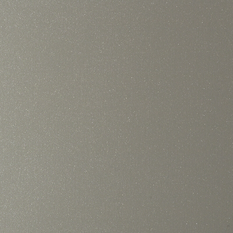 A smooth, light grey surface with a subtle, fine glitter texture that gives it a slightly metallic or shimmery appearance.