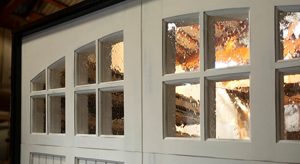 Painted-wood-garage-door Painted wood garage door